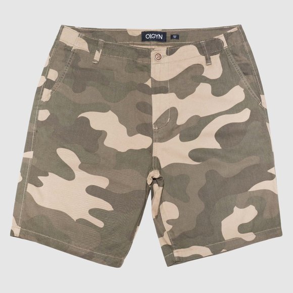 OLGYN Men’s Slim Fit Camo Chino Shorts - Picture 3 of 6